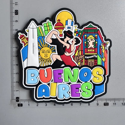 Argentine Travel Souvenirs PVC Fridge Magnets Tourist Souvenir Fridge Decorations Gifts - Argentina O