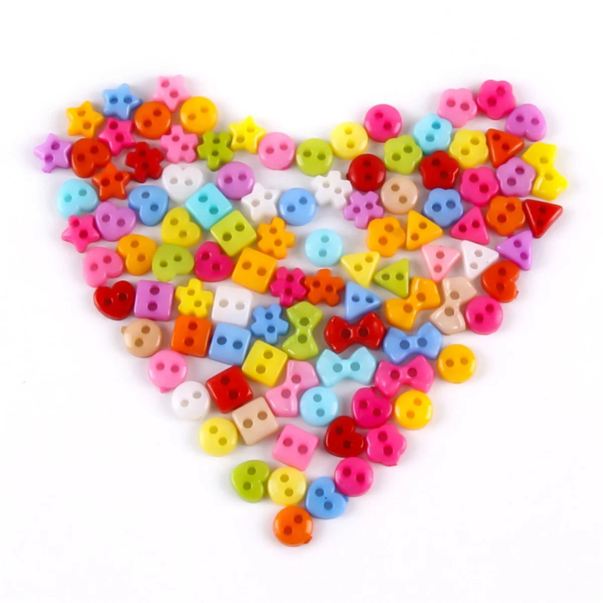 100pcsDouble hole 6mm small button, 15colors, miniature mini button, very suitable for doll clothes, baby buttons, smart butt