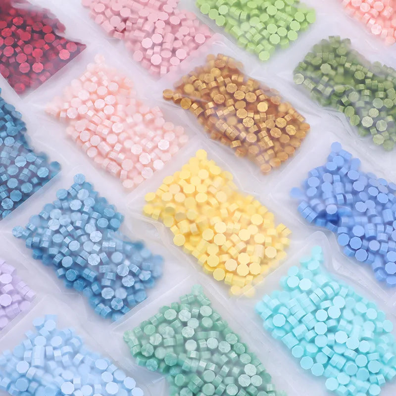 200pcs Octagon Sealing Wax Beads for Wax Seal Stamp for Scrapbooking Cards Envelopes Wedding Invitations Gift Packaging