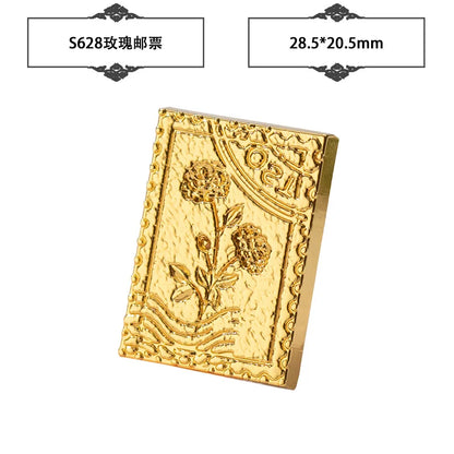 Plant Wax Stamp Seal Wax Print Thick Copper Head Carved Sealing Tool Holiday Party Invitation Letter Wedding Decorative - A15
