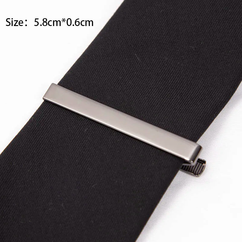 New Tie Clips for Men's Metal Necktie Bar Dress Shirts Tie Pin for Wedding Ceremony Metal Silver Color Tie Clip Man Accessori