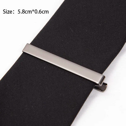 New Tie Clips for Men's Metal Necktie Bar Dress Shirts Tie Pin for Wedding Ceremony Metal Silver Color Tie Clip Man Accessori