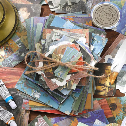 100 sheet Creative Scrapbook Vintage Materials Paper Combo Kit DIY Junk Journal Collage Photo Album Retro Art paper