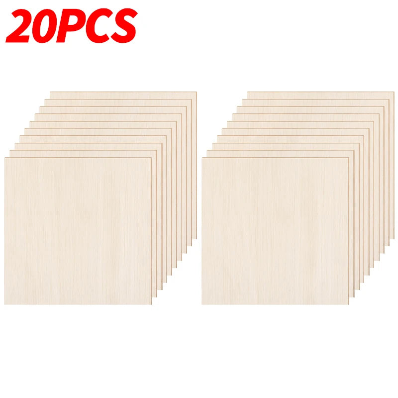 10cm Blank Wood Sheets Square Boxwood Pieces Unfinished Wood Boards For DIY Painting Laser Cutting Engraving Crafts Model Mak