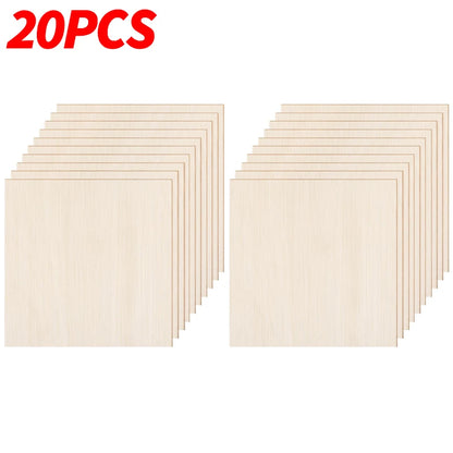 10cm Blank Wood Sheets Square Boxwood Pieces Unfinished Wood Boards For DIY Painting Laser Cutting Engraving Crafts Model Mak