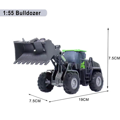 Engineering Diecast Toys for Boys Alloy+Plastic Tractor Excavator Backhoe Crane Bulldozer Kids Truck Children Vehicle Model G