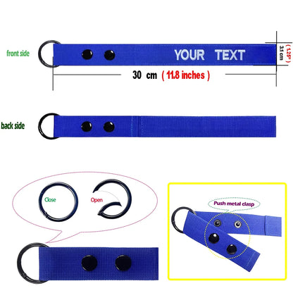 Customized Luggage Tags, Personalized Suitcase Tag, Text Baggage Label, Embroidered