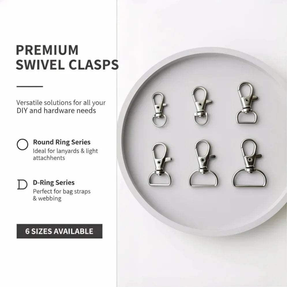 5/20/50/100 PCS Swivel Clasps Lanyard Snap Hooks Key Chain Clip Hook Metal Lobster Claw Clasp for Keychain Hardware Accessori