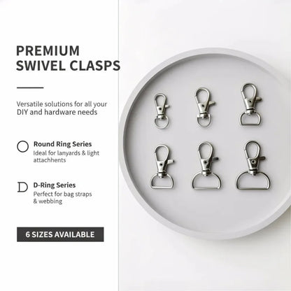 5/20/50/100 PCS Swivel Clasps Lanyard Snap Hooks Key Chain Clip Hook Metal Lobster Claw Clasp for Keychain Hardware Accessori