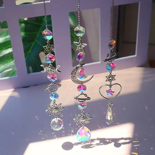 Crystal Wind Chime Rainbow Maker Sun Catcher Dream Catcher Pendant Home Garden Decor Wind Chime, Holiday, Festival, Home Deco