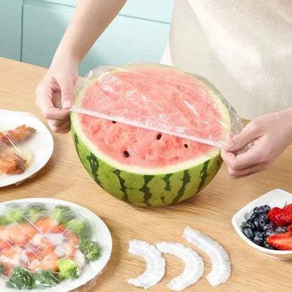 Reusable Disposable Food Cover Plastic Wrap Durable Elastic Food Lids for Bowls Elastic Plate Covers For Kitchen Food Saver B
