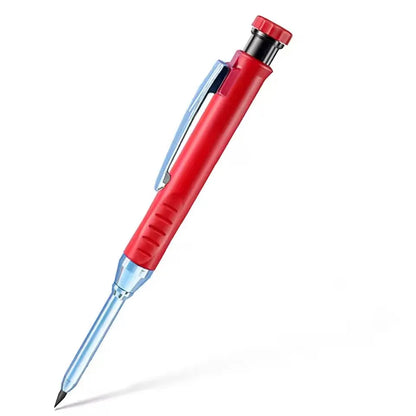 Solid Carpenter Pencil Set Woodworking Tools Mechanical Pencil 5 Colors Refill Construction Job Tools Carpentry Marking Scrib