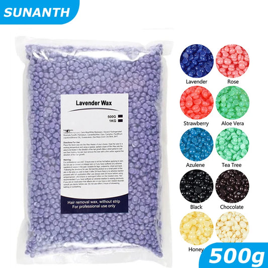 500g/200g/50g Hard Wax Beans for Hair Removal Body European Brazilian Pearl for Wax Warmer Waxing Beans for Wax Heater Machin