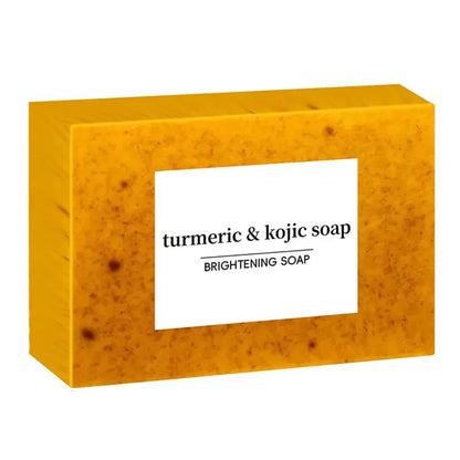 100g Turmeric Hand Made Soap, Lemon Kojic Acid Soap, Shower and Facial Soap Deep Cleaning For Face Body Skin Care - A