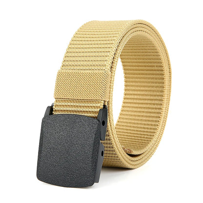 Military Automatic Buckle Nylon Belt Outdoor Hunting Multifunctional Tactical Canvas Belt Men Belt - QT3 kahki