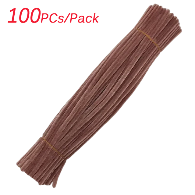 100~1000Pcs Colorful Chenille Rod Pipe Creative DIY Plush Wires Twist Stick Hair Strip Flower Handmade Crafts