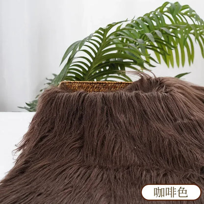25x45cm 9cmPile Faux Fur Fabric For Sewing Doll Toy Beard Hair DIY Patchwork Material Accessories Home Decoration Cosplay Fab