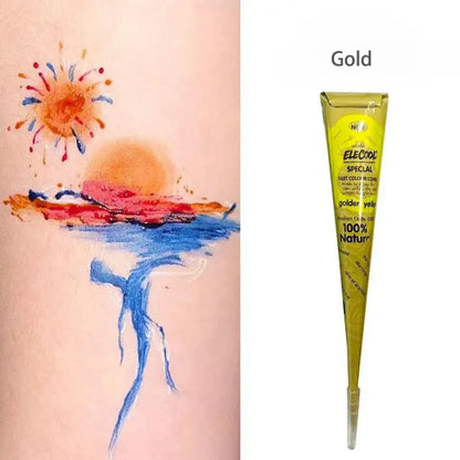 Natural Temporary Flash Tattoo Paste Black Henna For DIY Tattoo Sticker Body Paint Tattoo Cream Indian Wedding Henna Tattoo P