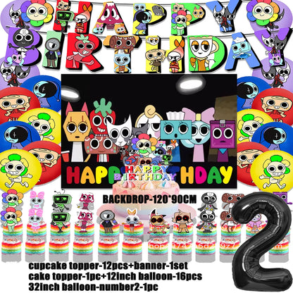 Dandys World Theme Birthday Party Decoration Disposable Tableware Dandy Balloon Napkin Backdrop For Baby Shower Kid Gift Supp