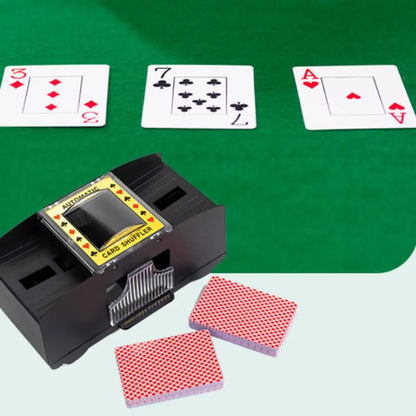 Automatic Poker Card Shuffler Board Games Battery Operated Playing Cards for Shuffle 2 Deck Automatic Hand Crank Home Card Ga