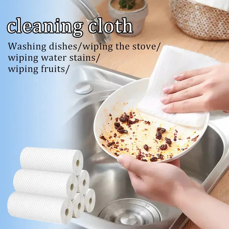 400Pcs Washable Kitchen Paper Towels Dual-Purpose Dry & Wet Cleaning Cloth Disposable Dishwashing Paper Cleaning Specialty Pa