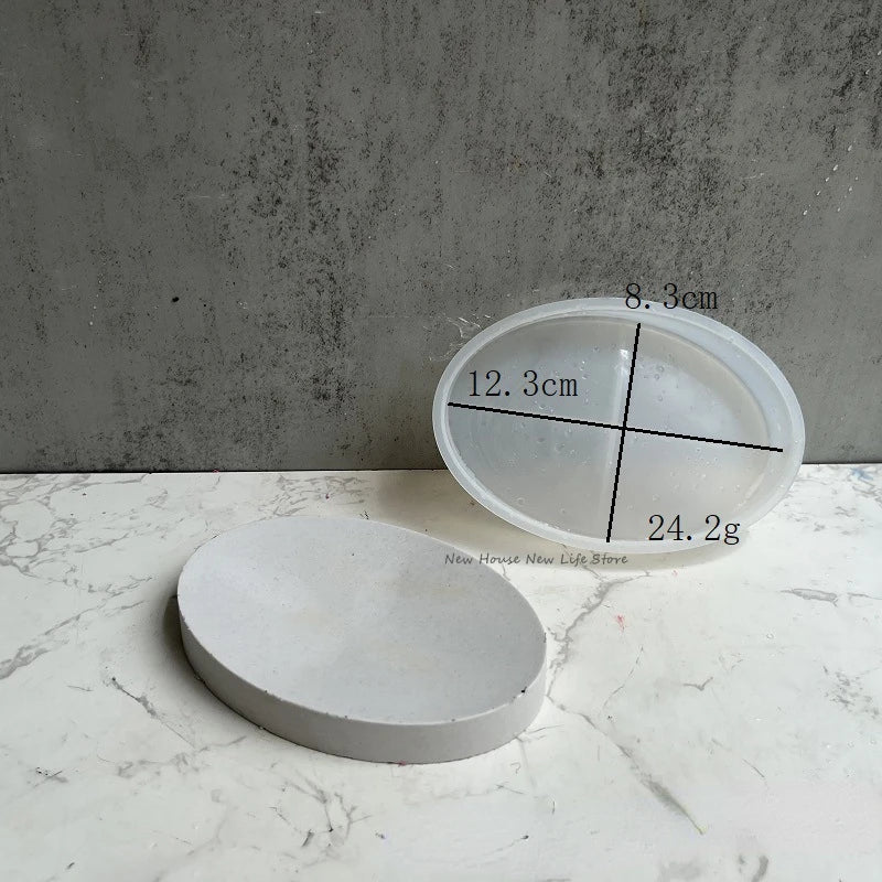 Soap Storage Tray Concrete Silicone Molds Square Soap Dish Plate Resin Epoxy Moulds Handmade Cement Plaster Soap Box Holder M