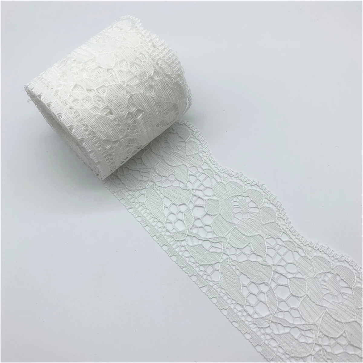 5yards/Lot 60mm Lace Ribbon Handicrafts Embroidered Net Lace Fabric Trim For Sewing Fabric Lace Ribbon Skirt Accessories