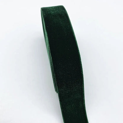 New 6-38mm Colour Single Face Line Velvet Ribbon for Bowknot Christmas Ribbon Party Decorations - 25 / 15mm (5Yards )
