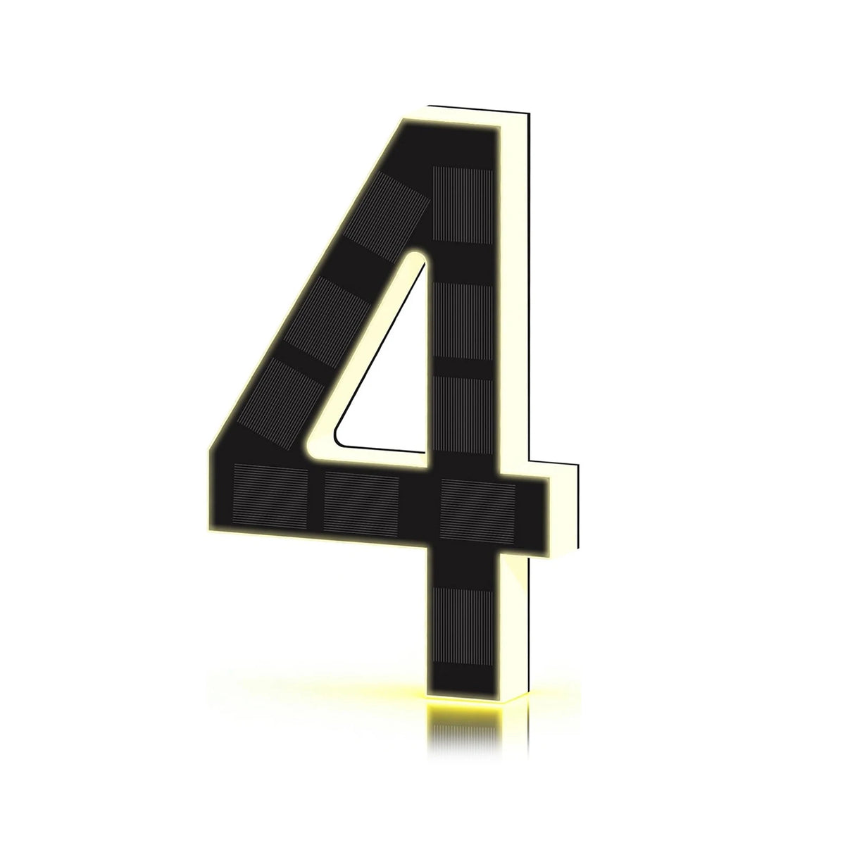 Personalized Solar Powered Address Number Waterproof Modern Address Number for Outside House Light Up Courtyard Hotel Bar - 4