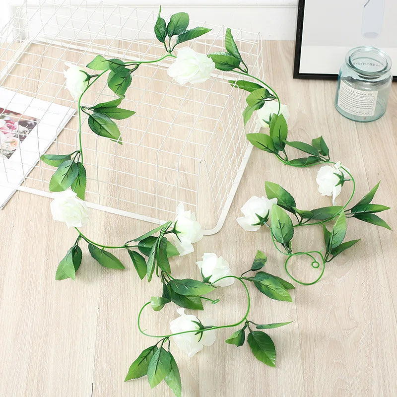 7ft 2m Flower String Artificial Wisteria Vine Garland Plants Foliage Outdoor Home Trailing Flower Fake Flower Hanging Wall De