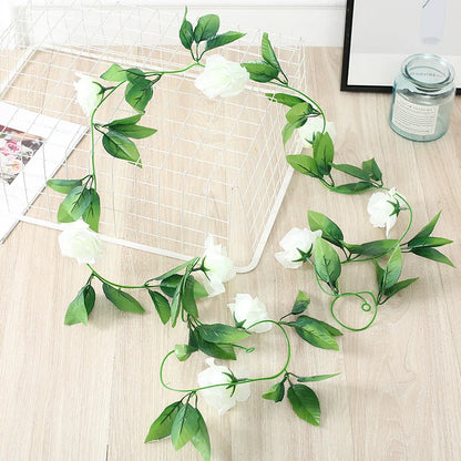 7ft 2m Flower String Artificial Wisteria Vine Garland Plants Foliage Outdoor Home Trailing Flower Fake Flower Hanging Wall De