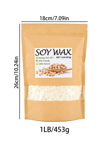 100g-1000g Natural Soy Wax DIY Handmade Candles Crafts Making Supplies 100% Additive-Free Wax Flakes Scented Candle Raw Mater