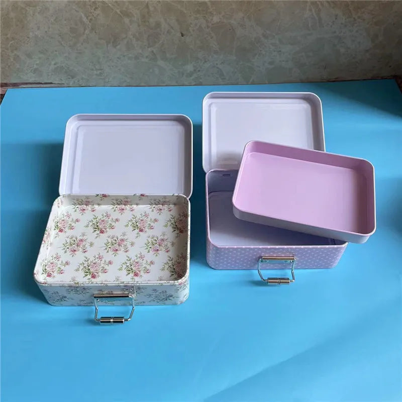 Vintage Metal Storage Canister with Lid – Durable Cookie & Candy Box, Aesthetic Organizer, Ideal Gift for All Occasions
