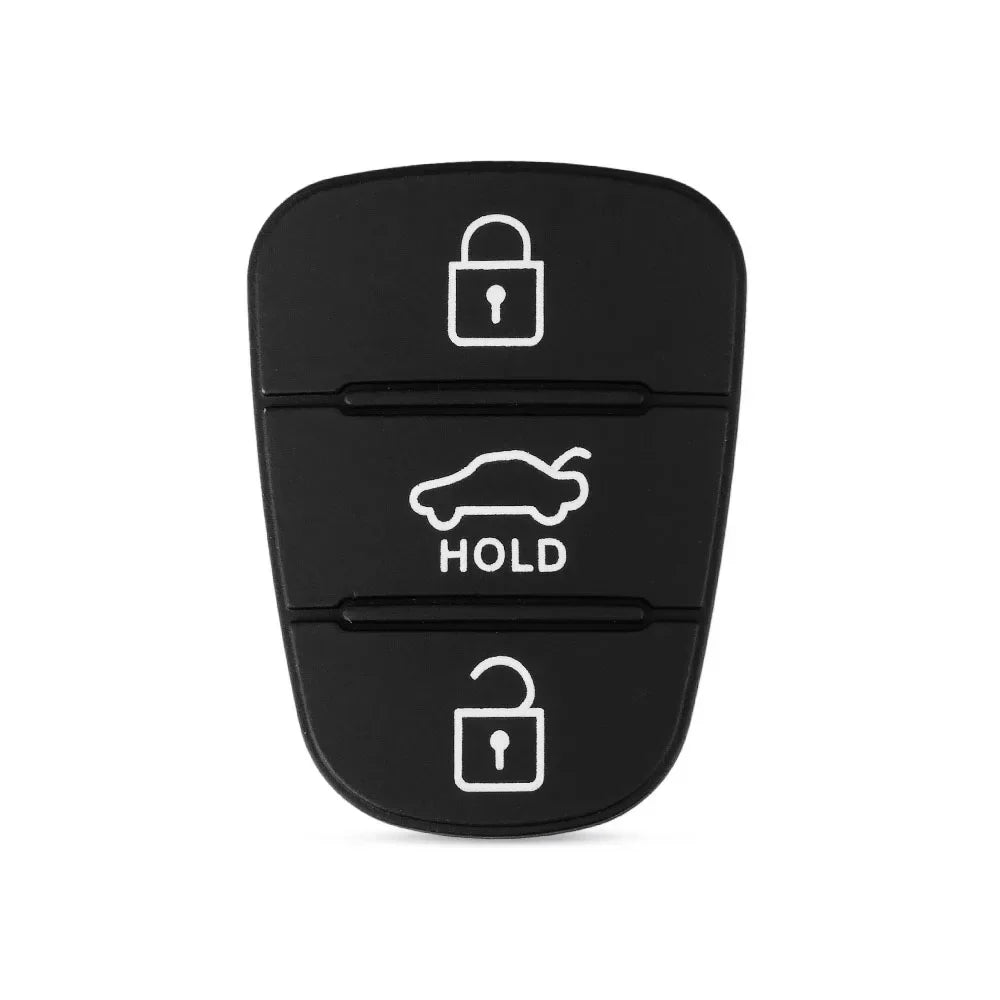 KEYYOU 3 Buttons Rubber Pad For Hyundai l10 l20 l30 Picanto Solaris RIO Sportage Elantra Kia Verna Picanto K2 K5 Cerato - HOL