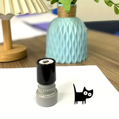 1pc 4 Styles Cute Cartoon Stamps Lovely Small Black Cat Stamp DIY Scrapbooking Decoration Diary Collage Stationery - Style2