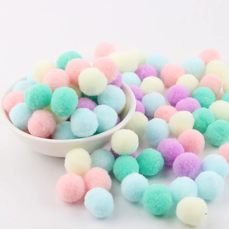 Pompon Balls 8mm 10mm 15mm 20mm 25mm 30mm Fluffy Pompoms Crafts Pompom Diy Handmade Kids Toy Wedding Decoration Craft Supplie