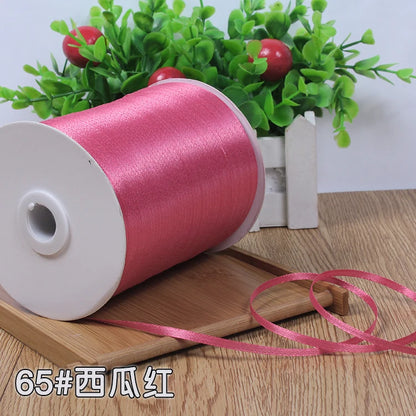 New (10meters/lot) 3mm Satin Ribbons For Craft Sewing Fabric Christmas Wedding Supplies Party Decoration Gift Wrap DIY Handma