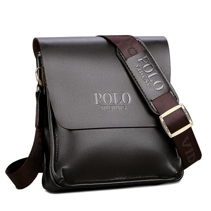 The Leisure Business Single Shoulder Bag Polo Vertical Bag Man Trend Inclined Shoulder Bag - Brown