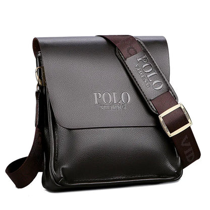 The Leisure Business Single Shoulder Bag Polo Vertical Bag Man Trend Inclined Shoulder Bag - Brown