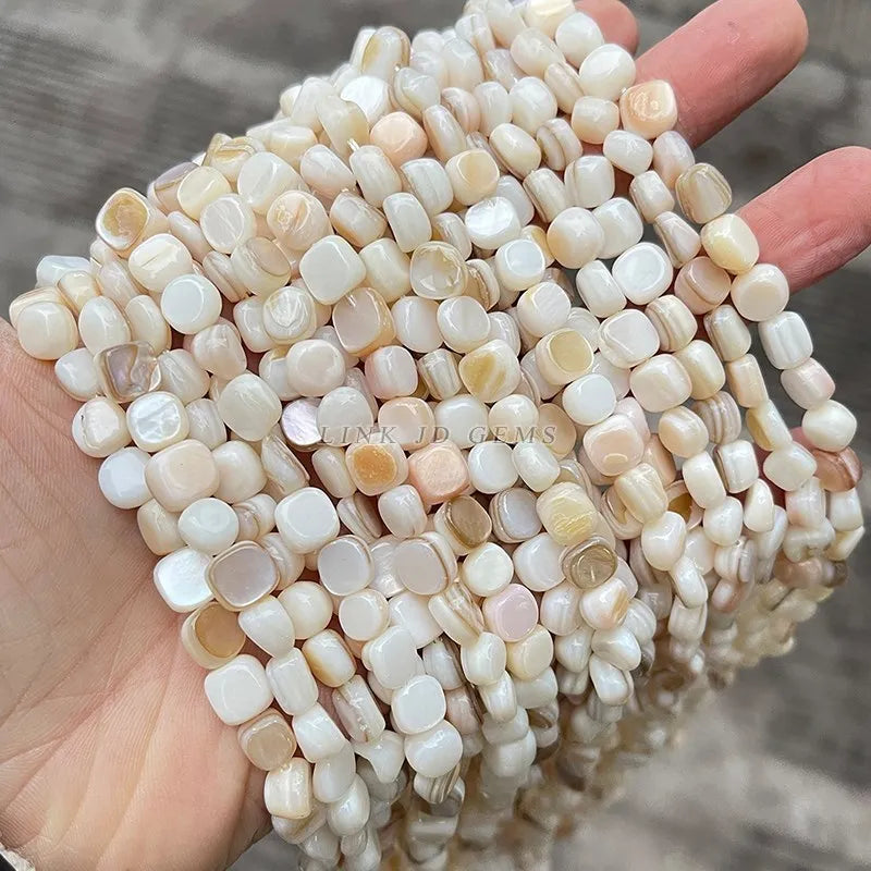 Natural Shell Beads Irregular Shape Smooth Beads Loose Spacer Bead For Jewelry Making Diy Earrings Necklace Accessory Finding