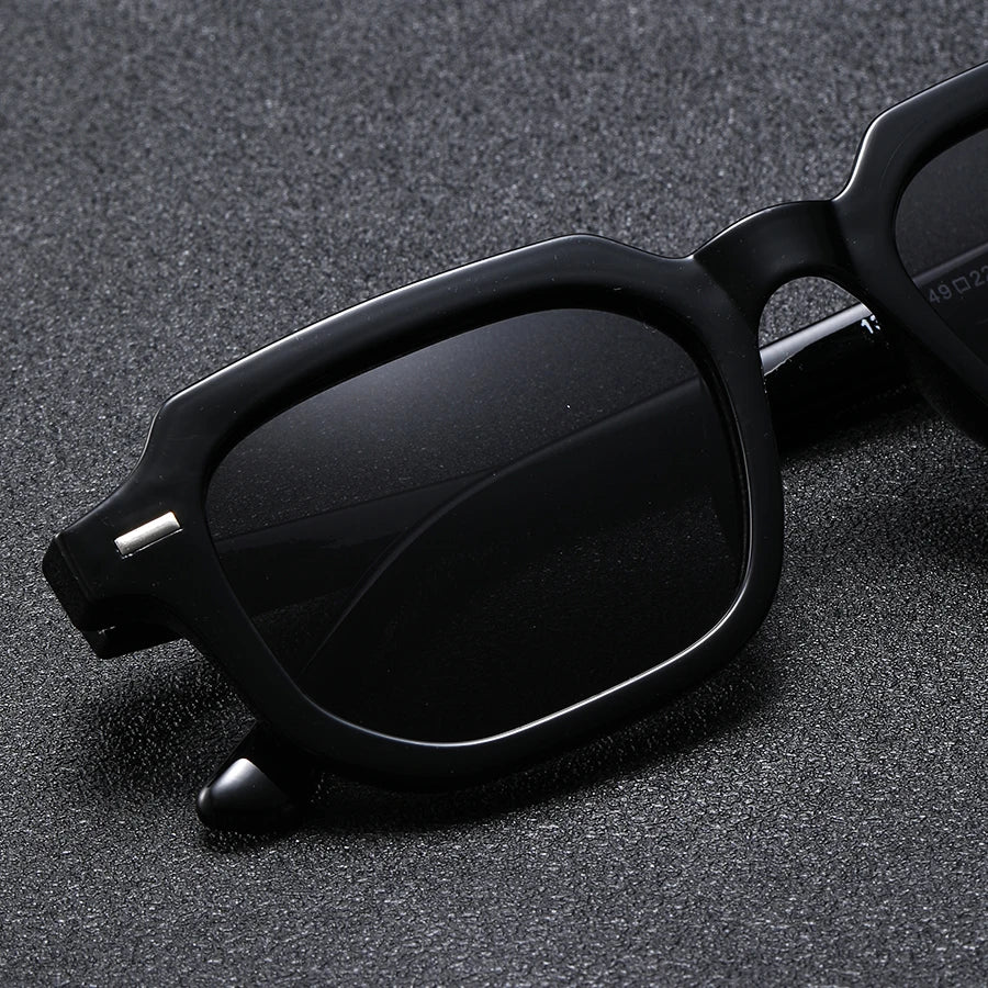 1Pc Men's Fashion Glasses New Trendy Square Frame Retro Rivet Y2K Music Festival Cool Street Style Decoration Suitable for Da