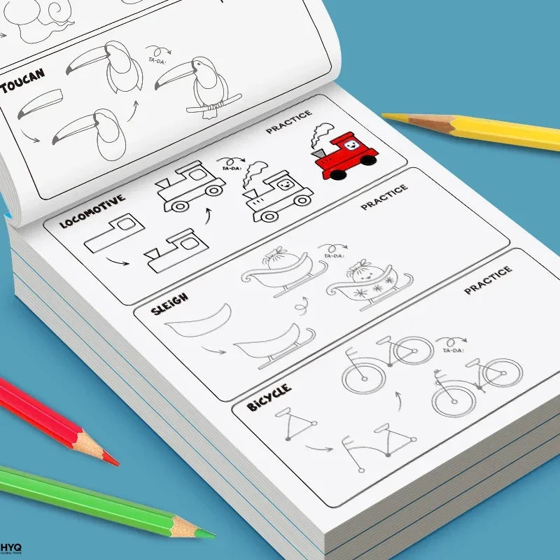 Art Learning Book for Kids - How to Draw Everything with Simple Steps, Boost Creativity & Drawing Skills