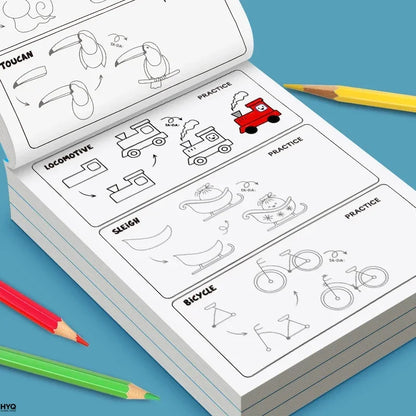 Art Learning Book for Kids - How to Draw Everything with Simple Steps, Boost Creativity & Drawing Skills