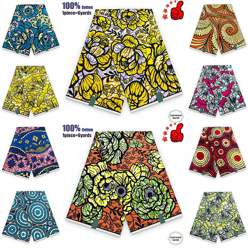 100% Cotton Soft Original Guaranteed Veritable African Real Wax Fabric Ghana Nigeria Style Ankara Wax Batik Fabric