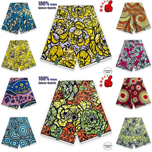 100% Cotton Soft Original Guaranteed Veritable African Real Wax Fabric Ghana Nigeria Style Ankara Wax Batik Fabric