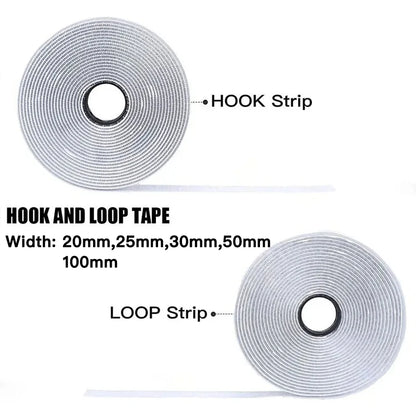1-10M Self Adhesive Hook and Loop Tape Fastener House Diy Magic Tap Auto Double Sided Roll Strong Glue Home Strap Strips Doub