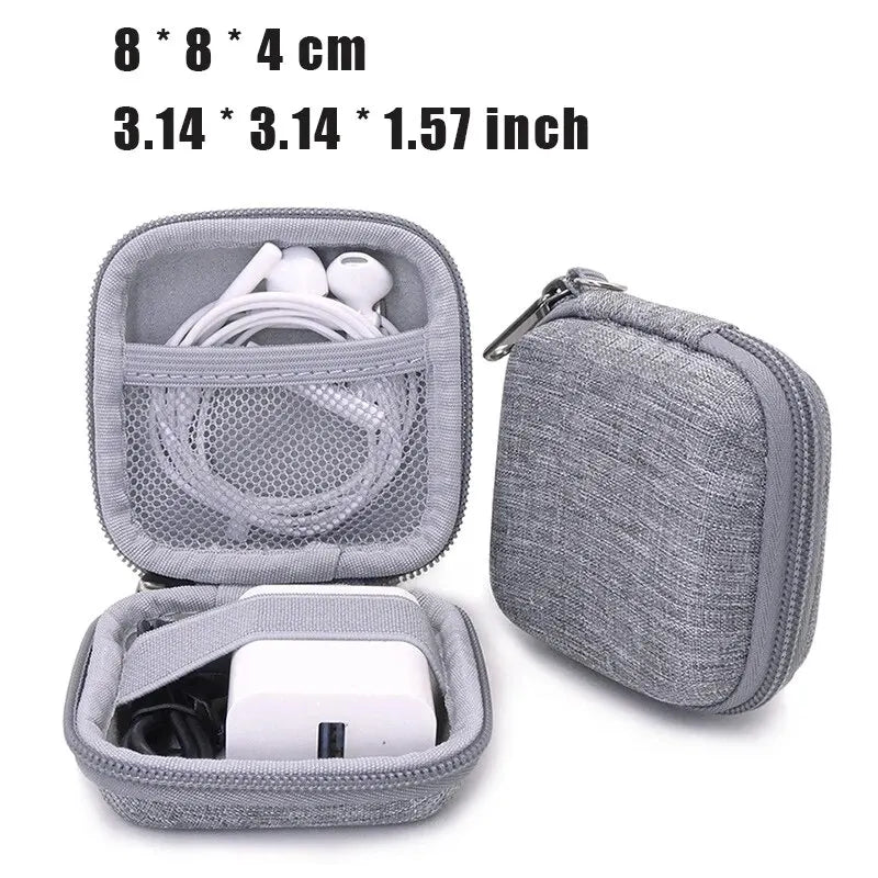 Portable Earphone Storage Bag Data Cable Organizer Bag Multifunctional Digital Gadgets Case For Charger U Disk Protective Cov