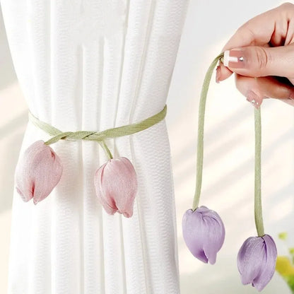 Creative Fashion Tulip Curtain Straps Adjustable Elegant Curtain Tieback Beautifully Curtains Tie Rope Homestay