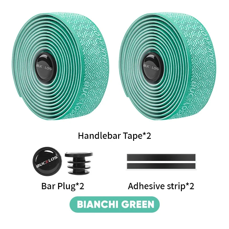 BUCKLOS Bicycle Handlebar Tapes Road Bicycle Handlebar Tape Anti-slip Waterproof Cycling Bar Wrap Road Bike Accessories - Bia