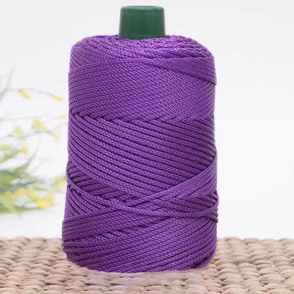 Summer Crochet Yarn Ice Rope 3mm Thread For Hand Knitting Bag Sun Hats Shoes Woven DIY Hook Cushion Silk Medium Thick About 2
